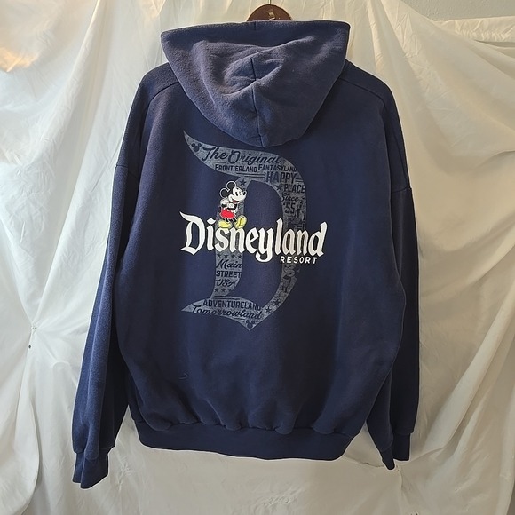 Hanes Tops - Disney Parks Hanes Mickey Mouse Disneyland Resort Hoodie‎ Size 3XL Blue